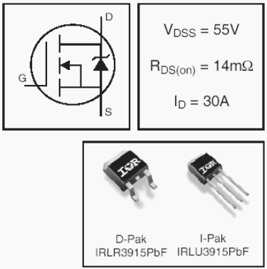 IRLU3915, HEXFET Power MOSFETs Discrete N-Channel